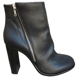 Botas de cano curto em couro preto Rag & Bone Preto