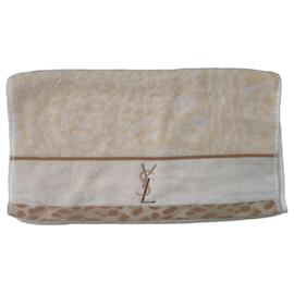 Yves Saint Laurent Baumwoll-Gästetuch beige Braun Beige