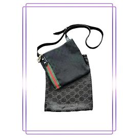 Gucci Jolicoeur GG Canvas Shoulder Bag Black Red Green