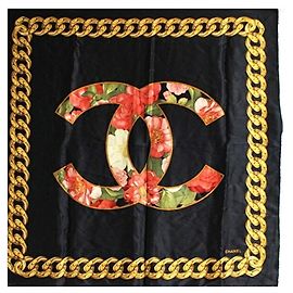 Chanel Schal Schwarz Schwarz