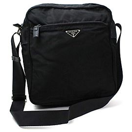 Borsa a tracolla in nylon Prada Nero Bianco