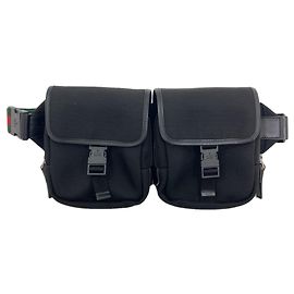 Borsa a tracolla in tela nylon Gucci Sherry Line Nero