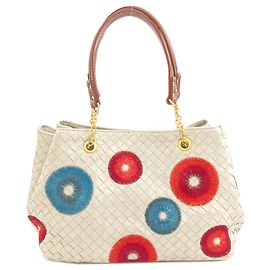 Borsa Bottega Veneta Intrecciato Bubble Bianco Rosso Blu