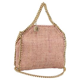 Autre Marque Borsa a tracolla Stella MacCartney Raffia Falabella Chain Pink Gold Auth BA14163V Rosa Altro