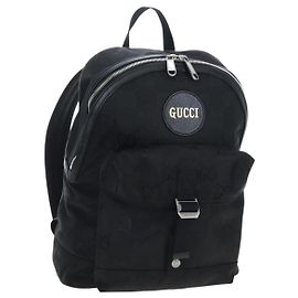 GUCCI GG Canvas Off The Grid Rucksack Nylon Schwarz Silber 644992 Auth 192787M Schwarz Silber