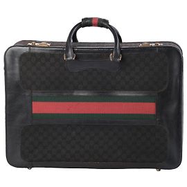 Valigia da viaggio rigida Gucci Vintage GG Canvas Rigid Trunk Nero Altro