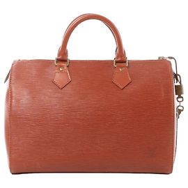 Bolsa Louis Vuitton Speedy 30 em couro Epi marrom M43003 Marrom