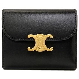Céline Cartera Small Flap Triomphe Celine Negro