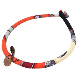 Hermès Collana Choker Hermes Petit H Brides de Soie in seta arancione Arancione
