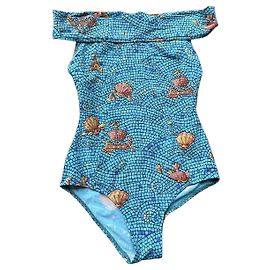 Hermès Türkiser Einteiler-Badeanzug Blau