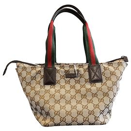 Gucci GG Canvas Web Tote Handbag Other