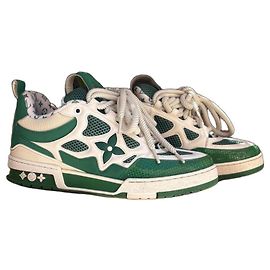 Tênis Louis Vuitton Skate Verde e Branco Branco Verde