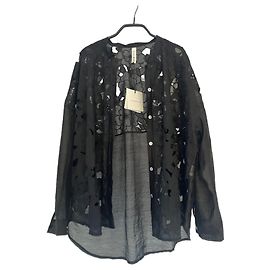 Autre Marque Camicia Tensione In nera in pizzo floreale Nero