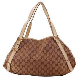 Bolsa de ombro em canvas Monogram Gucci Marrom Monograma