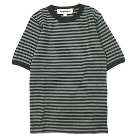 Autre Marque Slopeslow Cotton Interlock Stripe T Shirt Black Grey
