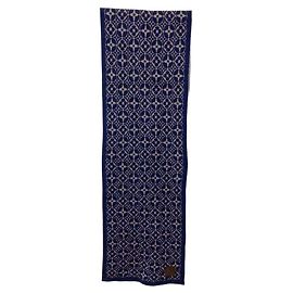 Cachecol Monogram Louis Vuitton Azul Outro