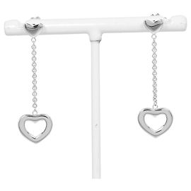 Tiffany & Co Orecchini Tiffany Heart Link Drop Silver 925 Argento