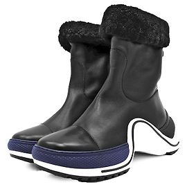 Bottes en cuir Louis Vuitton Archlight Monogram Flower Noir