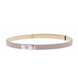 Cinto Hermès Kelly de couro marrom Marrom