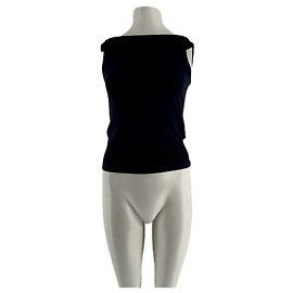Autre Marque LILYSILK Navy Blue Silk Top Size S Navy blue