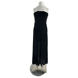 Vestido maxi negro de algodón Cos Negro