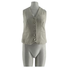 Staud Chaleco sin mangas beige Beige
