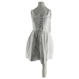 Staud weißes Baumwollkleid Weiß
