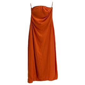 Giorgio Armani Midilänge Kleid Orange Viscose Orange