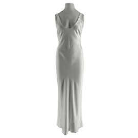 L'Agence Akiya Satin Kleid Weiß Weiß
