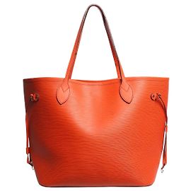 Louis Vuitton Orange 2013 Neverfull MM Epi leather tote Orange