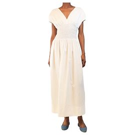 Staud Vestido midi blanco con cuello en V - talla XS Blanco