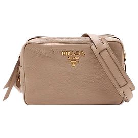 Prada Bolsa de ombro em couro Vitello Phenix bege Outro