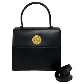 Céline Borsa a tracolla in pelle Celine Vintage Starball Logo Hardware Nero