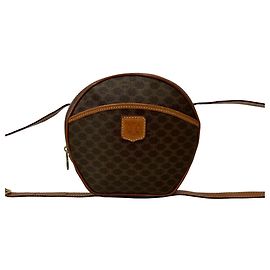 Céline CELINE Bolsa de ombro mini Vintage Macadam Blazon Triomphe Pattern Marrom