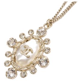 Collier pendentif perle plaqué or Chanel Autre