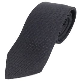 Hermès Corbata tejida Hermes Fasonnet H 24 Negro