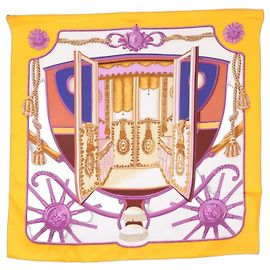 Hermès Sciarpa in seta Les Tambours Hermes in giallo Giallo