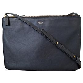 Céline Celine Trio Borsa a tracolla in pelle nera Nero