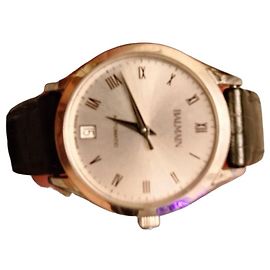 Relógio Balmain pulseira de couro preto Preto Branco