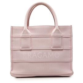 Salvatore Ferragamo Tote de lona assinatura rosa Ferragamo, pequena Rosa