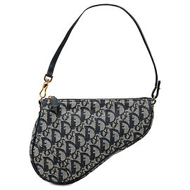 Pochette Saddle Blue Mini Diorissimo en toile Dior Bleu Bleu Marine