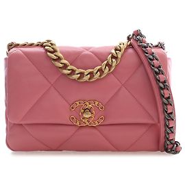 Chanel Pink Medium Lambskin 19 Flap Rosa