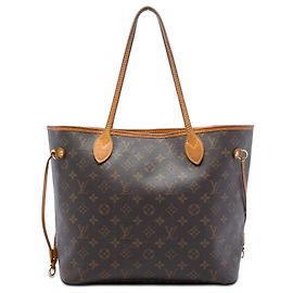 Louis Vuitton Marrom Monogram Neverfull MM Marrom