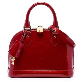 Louis Vuitton Alma BB Monogram Vernis Rojo Roja