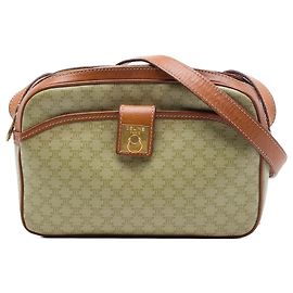 Céline Celine Beige Macadam Toile Enduite Crossbody Beige