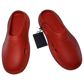 Prada Mellow Red Sabots – Size 8 (EU 42) Red
