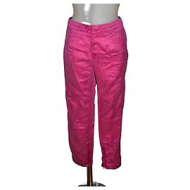Gucci Pink Silk-Blend Tailored Trousers Pink