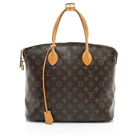 Sac à main Louis Vuitton Monogram Canvas Lockit MM Marron
