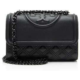 Petit sac à bandoulière en cuir Fleming de Tory Burch Noir