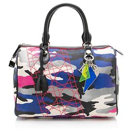 Bolsa Satchel Anselm Reyle em Canvas Edição Limitada Dior Preto